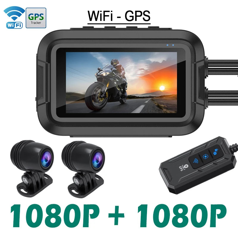 Prodrivecam Moto Dual 1080P con GPS y WiFi
