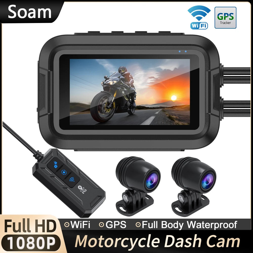 Prodrivecam Moto Dual 1080P con GPS y WiFi
