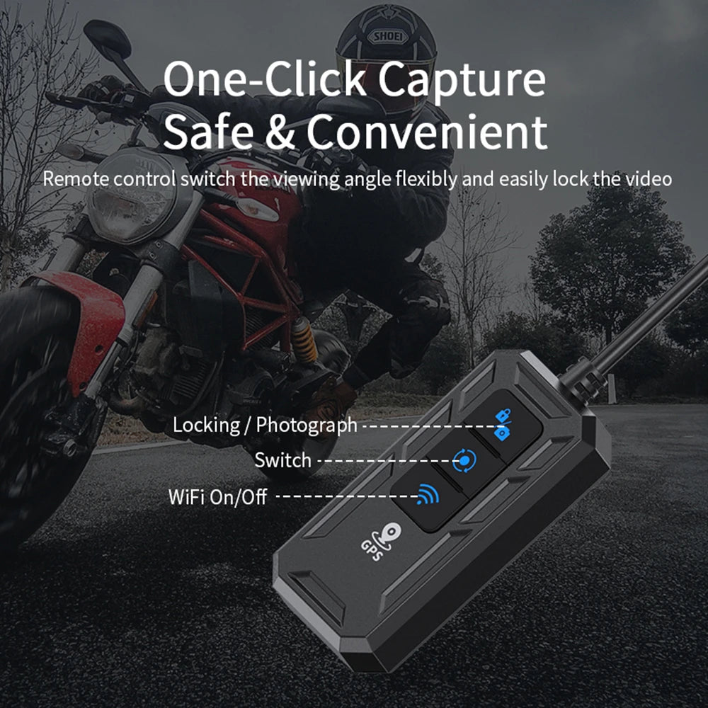 Prodrivecam Moto Dual 1080P con GPS y WiFi